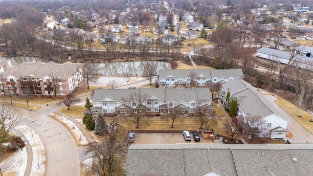 drone / aerial view with a residential view