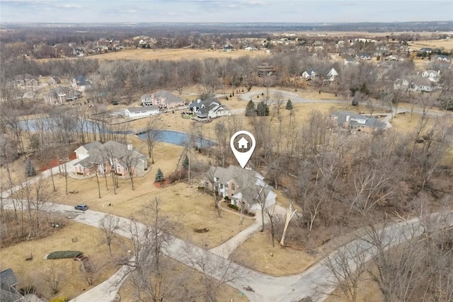 bird's eye view featuring a residential view