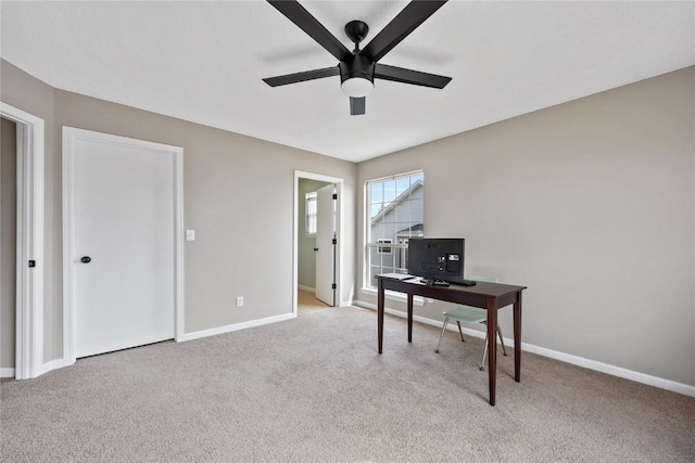3260 Willowridge Rd Unit D, Marion, IA 52302 - office space featuring a ceiling fan, carpet, and baseboards