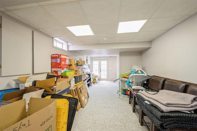 storage with french doors