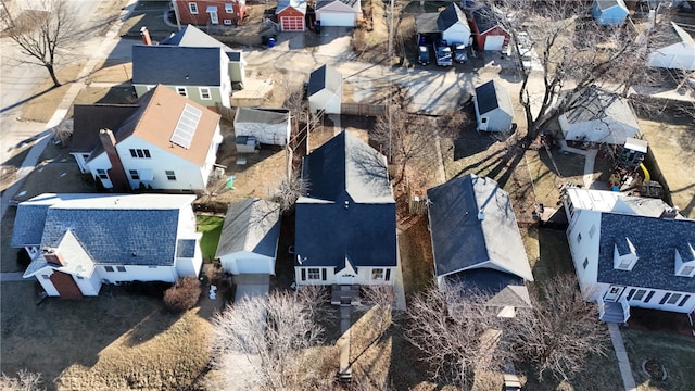 bird's eye view with a residential view