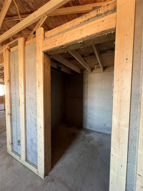 view of unfinished attic