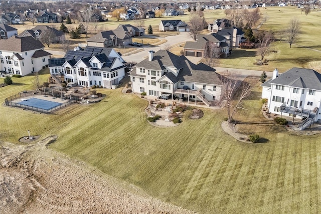 bird's eye view with a residential view