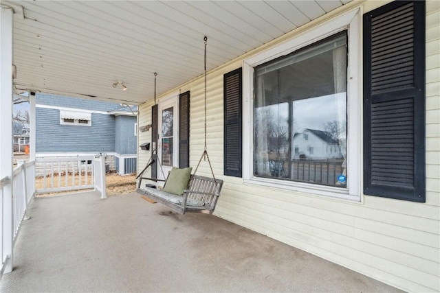 view of patio with a porch