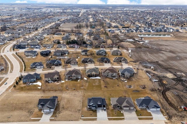 aerial view featuring a residential view