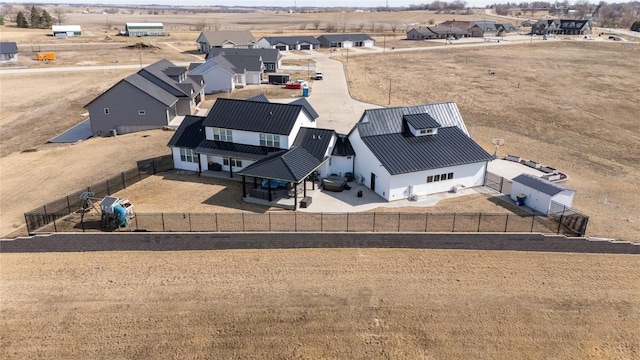 aerial view with a residential view