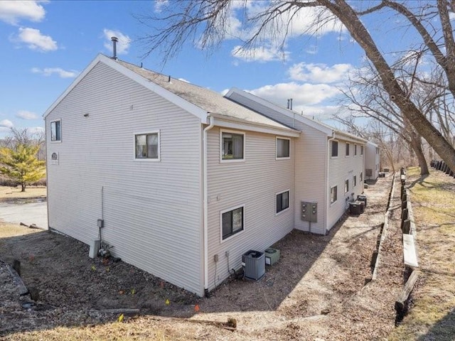 view of home's exterior featuring central AC unit