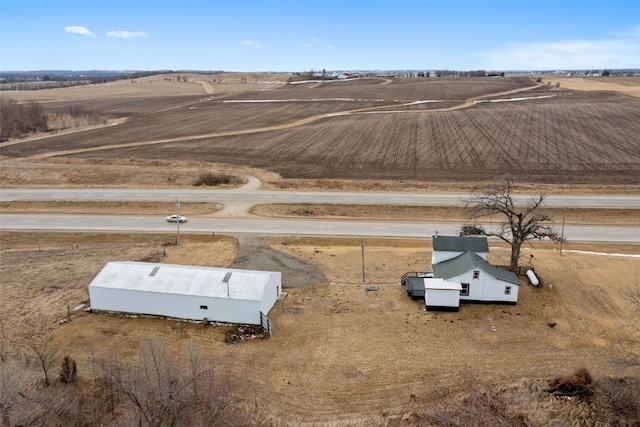 bird's eye view with a rural view