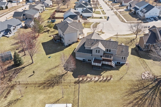 bird's eye view featuring a residential view