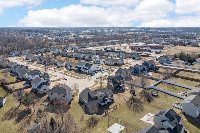 drone / aerial view with a residential view