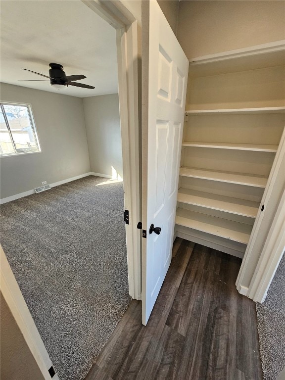 closet featuring visible vents