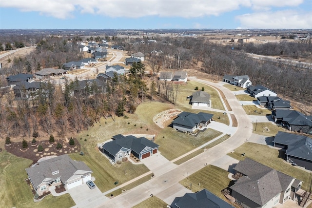 bird's eye view featuring a residential view