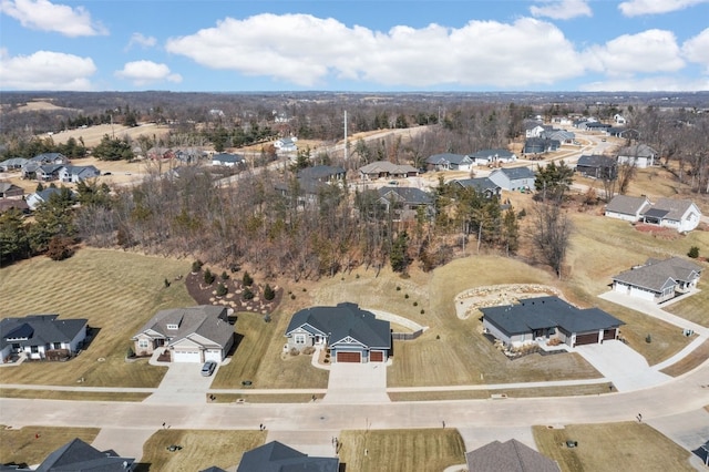 drone / aerial view featuring a residential view