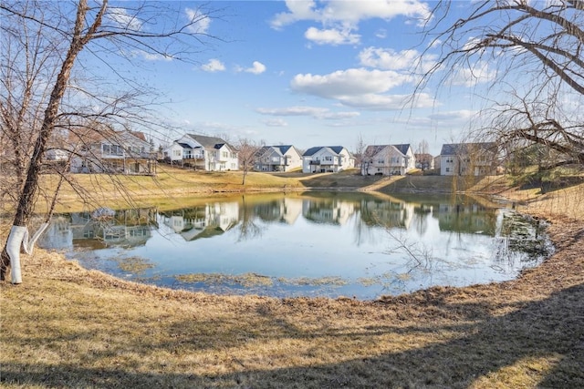 property view of water featuring a residential view