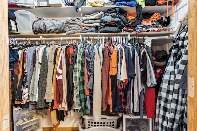 view of walk in closet