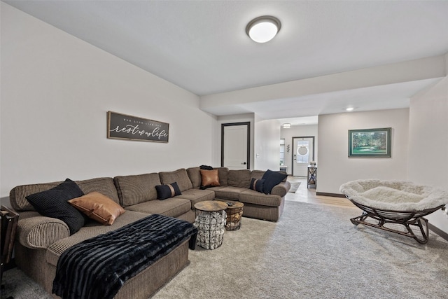 living area featuring wood finished floors