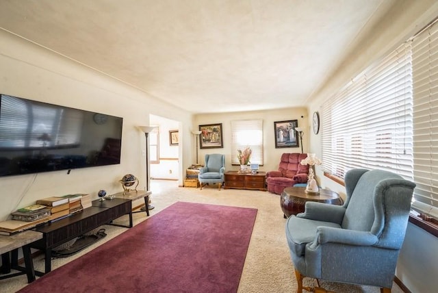 view of carpeted living room