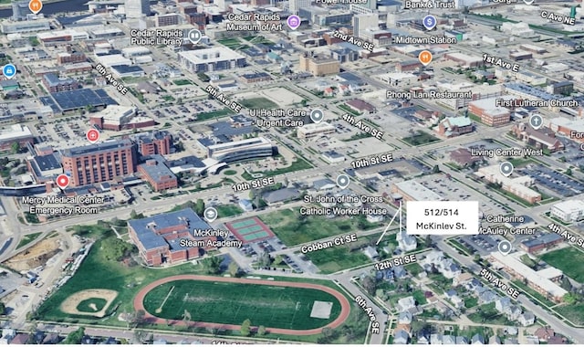 512/514 Mckinley St SE, Cedar Rapids, IA 52403 - map of property location