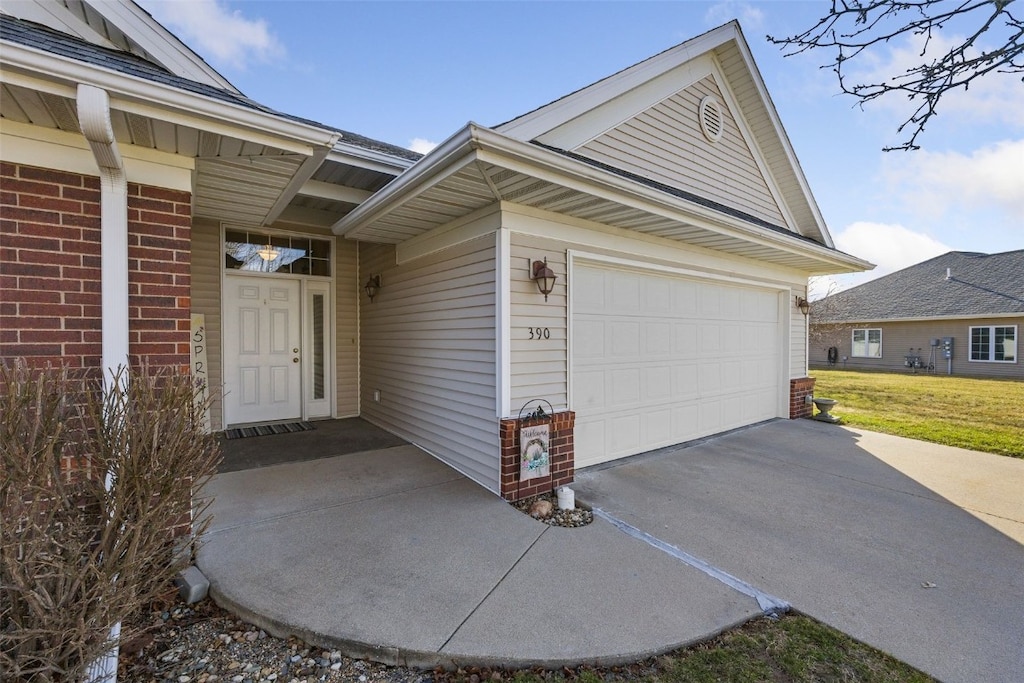 exterior space featuring driveway