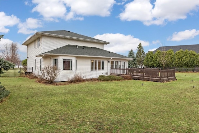 7012 Deer Horn Trl NE, Cedar Rapids, IA 52411 - rear view of property featuring a wooden deck