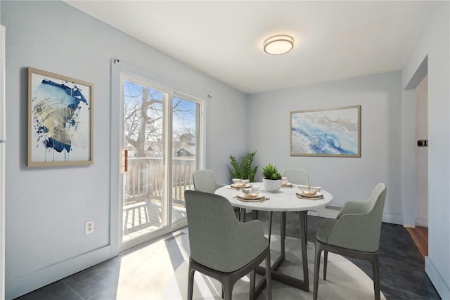 view of dining space