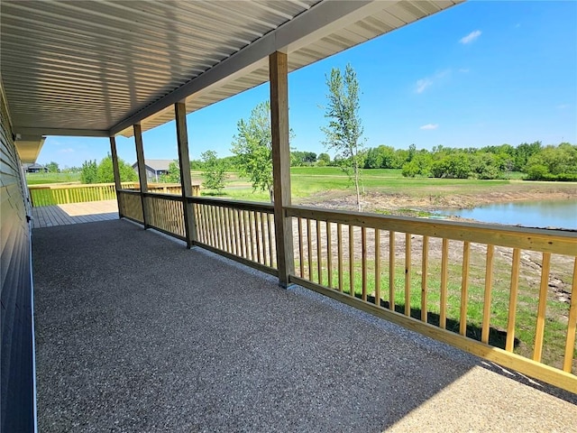7936 217th Ave, Martelle, IA 52305 - view of patio featuring a water view