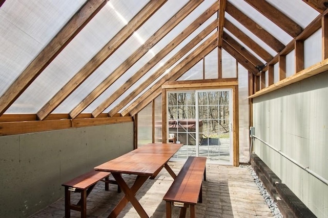 view of unfinished attic