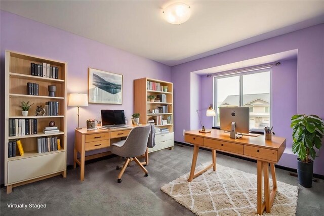621 Doe Ave, Tiffin, IA 52340 - home office featuring carpet floors