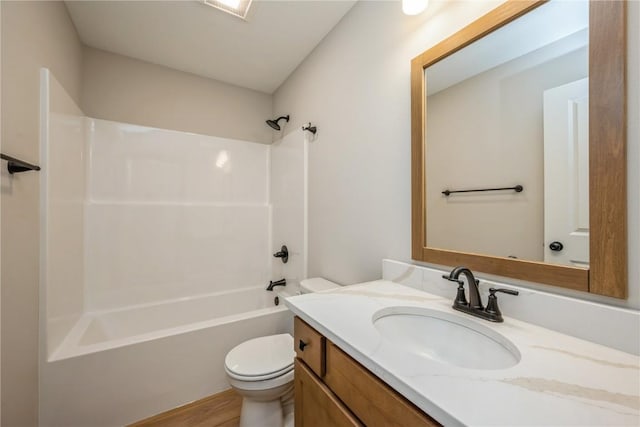 7102 Colpepper Dr SW, Cedar Rapids, IA 52404 - full bath featuring toilet, vanity, bathing tub / shower combination, and wood finished floors