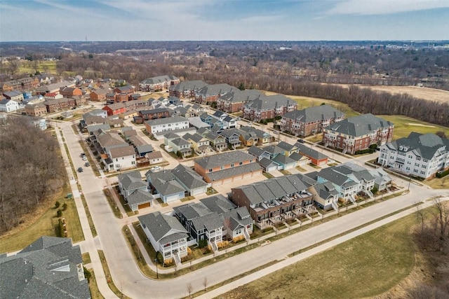 aerial view featuring a residential view