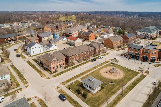 drone / aerial view featuring a residential view