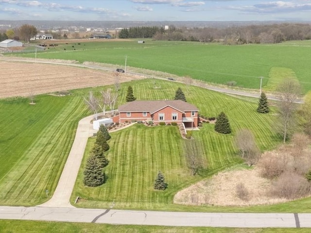 3752 Lacina Dr SW, Iowa City, IA 52240 - birds eye view of property featuring a rural view