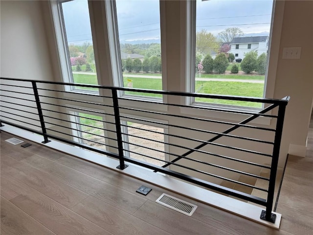 stairway with visible vents
