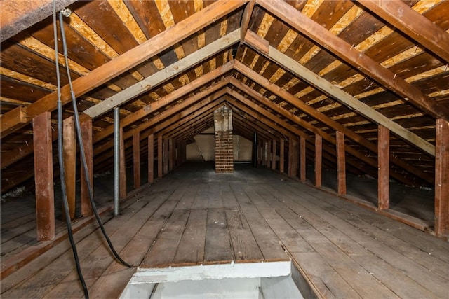 view of attic