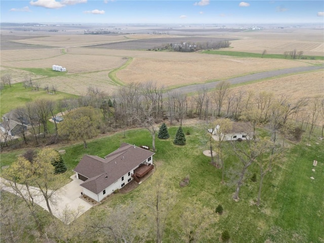 aerial overview of property's location featuring rural landscape