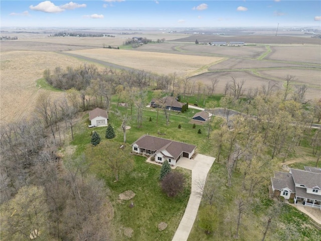 aerial view of property's location featuring rural landscape