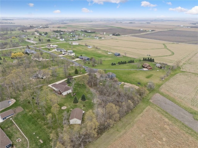 aerial overview of property's location featuring rural landscape