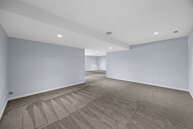 3211 35th Ave, Marion, IA 52302 - unfurnished room with baseboards, carpet flooring, visible vents, and recessed lighting