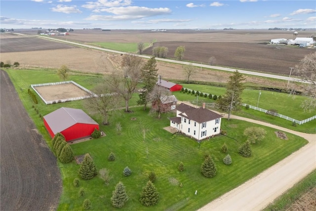 drone / aerial view featuring a rural view