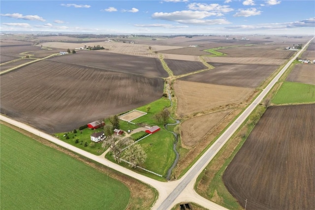 bird's eye view featuring a rural view