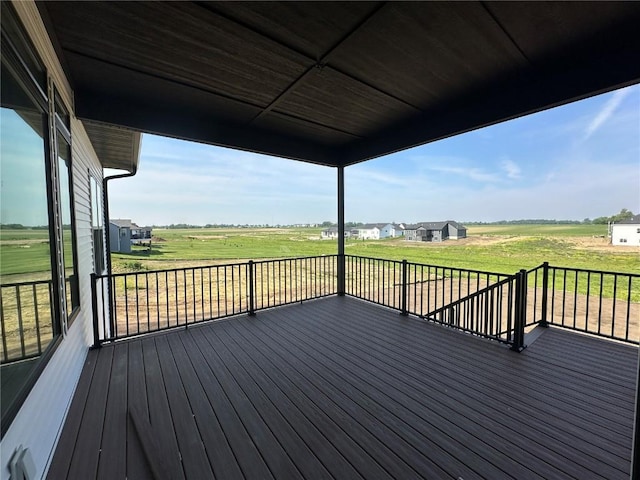 5556 Silver Rock Dr, Marion, IA 52302 - wooden terrace with a view of rural / pastoral area