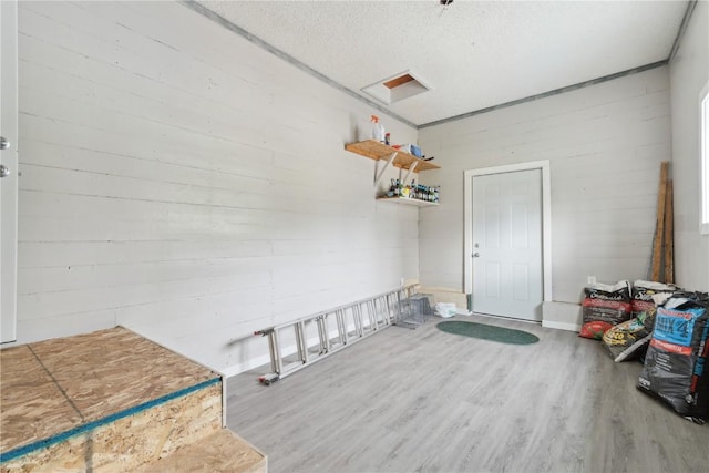 404 Main St, Shellsburg, IA 52332 - garage featuring wooden walls