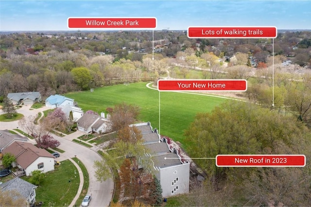 1156 Cambria Ct, Iowa City, IA 52246 - drone / aerial view with a residential view