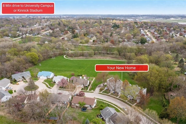 1156 Cambria Ct, Iowa City, IA 52246 - bird's eye view featuring a residential view