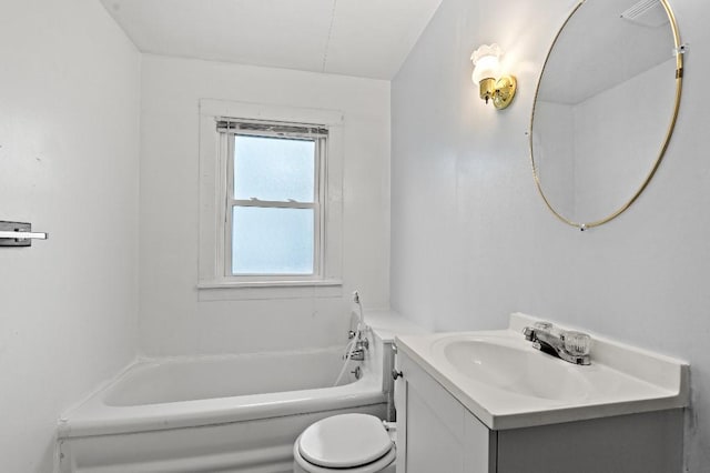 full bathroom featuring toilet and vanity
