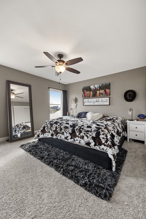 5116 Ruhd St SW, Cedar Rapids, IA 52404 - carpeted bedroom with ceiling fan