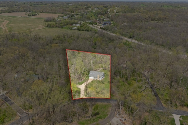 5823 Timber Creek Rd, Cedar Rapids, IA 52411 - birds eye view of property with a rural view and a wooded view