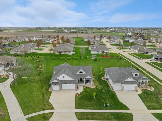 bird's eye view featuring a residential view