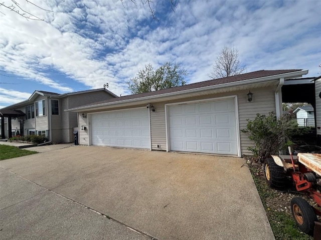 exterior space featuring driveway