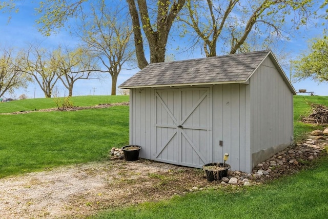view of shed